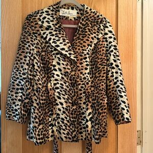 Leopard print vintage jacket